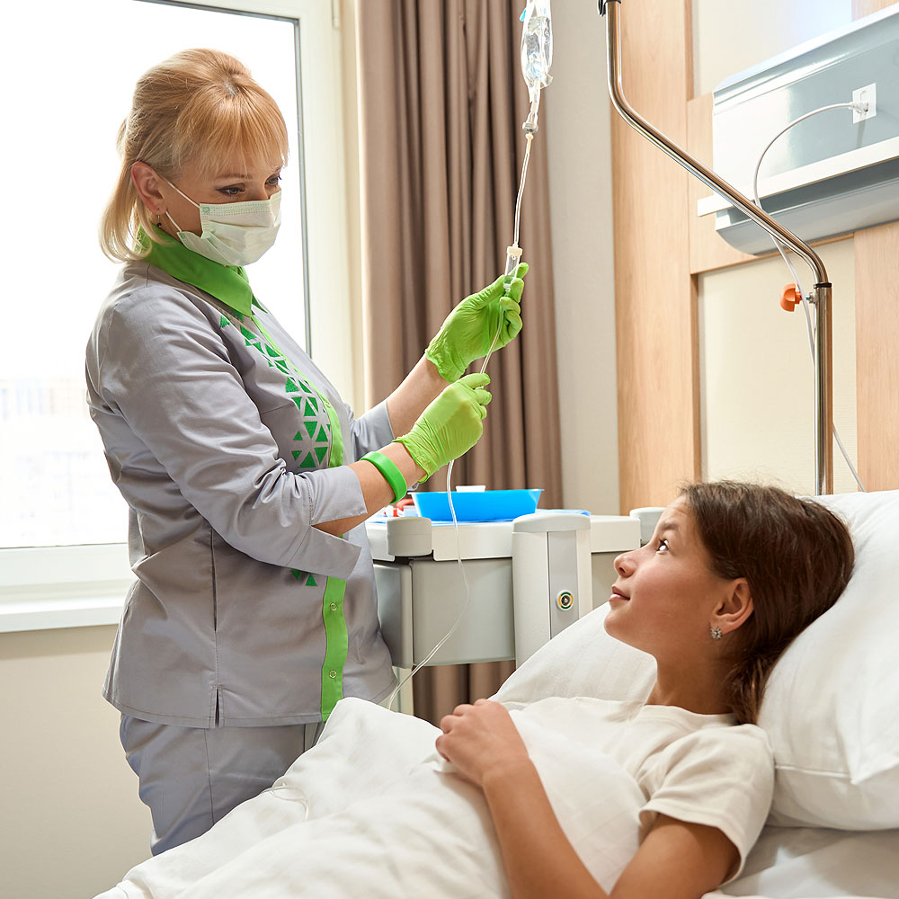 Young Patient with a Female Nurse